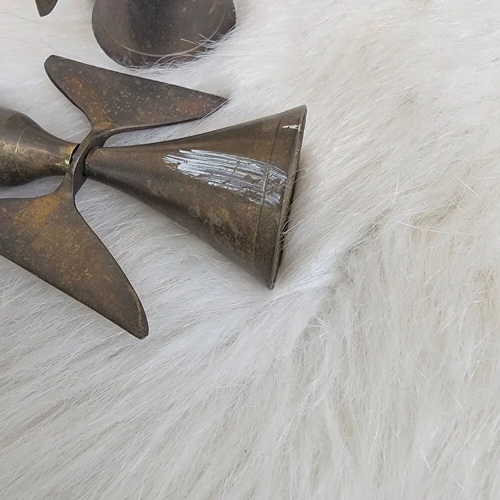 Vintage Pair Brass Angel Wings 3.5